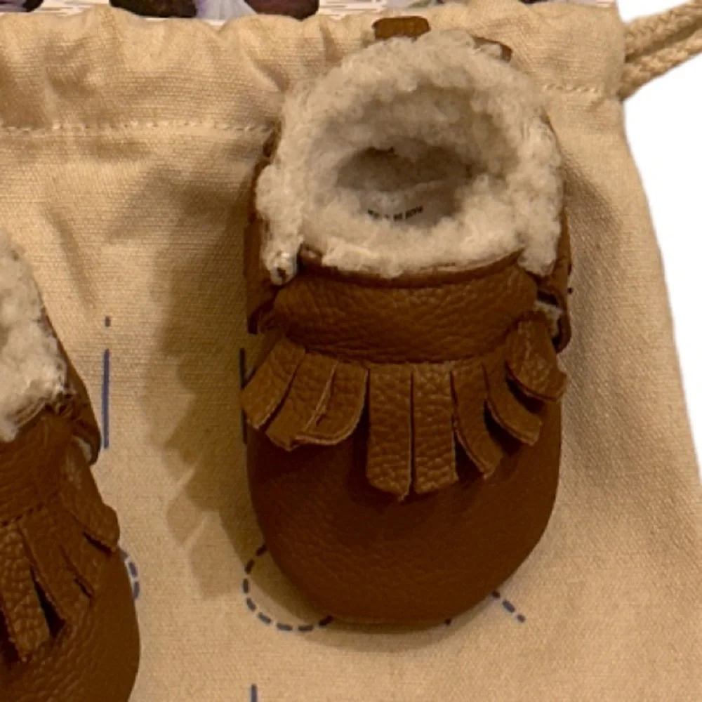 BIRDROCK BABY Classic Brown Baby Moccasins
